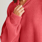 Double Take Side Slit Round Neck Long Sleeve Sweater