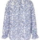 Printed Tie Neck Long Sleeve Blouse