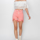 RISEN High Rise Distressed Denim Shorts