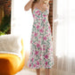 Floral Ruched Midi Dress
