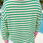 Striped Round Neck Long Sleeve Sweatshirt