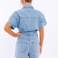 Short Sleeve Denim Romper