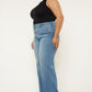 Plus High Rise Trouser Wide Leg Jeans