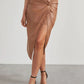 Twist Detail High Waist Skirt