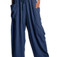 Full Size Pocketed Drawstring Wide Leg Pants