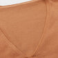 Slit V-Neck Half Sleeve Knit Top