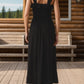 Frill Square Neck Wide Strap Dress