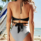 Cutout Halter Neck Two-Piece Swim Set