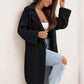 Pocketed Collared Neck Dropped Shoulder Cardigan