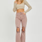 RISEN Distressed Ankle Bootcut Jeans