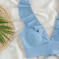 Ruffled V-Neck Sleeveless Two-Piece Swim Set