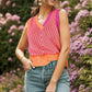 Contrast V-Neck Sweater Vest