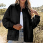 Baseball Collar Floral Quilted Jacket