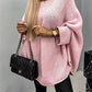 Round Neck Batwing Sleeve Sweater