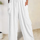 Full Size Pocketed Drawstring Wide Leg Pants