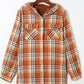 Plaid Button Up Long Sleeve Hooded Jacket