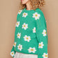 POL Daisy Pattern Drop Shoulder Sweater