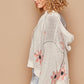 POL Floral Pattern Hooded High-Low Sweater