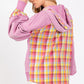 SAGE + FIG Full Size Plaid Print Washed Hoodie