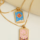 Tarot Card Pendant Copper Necklace