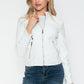 Snobbish PU Leather Zip Up Jacket with Pockets