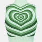 Heart Mock Neck Sweater Vest