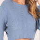 Ribbed knit crop top and skirt set