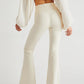 Asymmetric Waist Flare Jeans