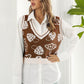 Printed Plunge Neck Sweater Vest