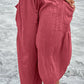 Full Size Pocketed Drawstring Wide Leg Pants