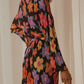 Tied Button Up Long Sleeve Dress