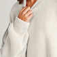 Double Take Side Slit Round Neck Long Sleeve Sweater