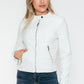 Snobbish PU Leather Zip Up Jacket with Pockets