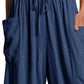 Full Size Pocketed Drawstring Wide Leg Pants