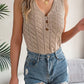 Openwork V-Neck Knit Vest