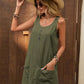 Decor Button Mini Tank Dress with Pockets