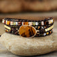 Geometrical Shape Triple-Layer Bracelet