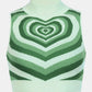 Heart Mock Neck Sweater Vest
