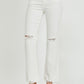 RISEN  Full Size High Rise Button Fly Straight Ankle Jeans
