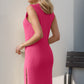 Split Round Neck Sleeveless Dress