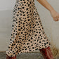 Slit Printed Midi Skirt