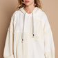 POL Exposed Seam Hooded Knit Top