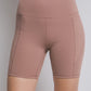 Love Tree High Waist Seam Detail Active Shorts