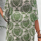 Printed Open Front Top and Shorts Set