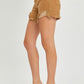 RISEN High Waist Frayed Hem Denim Shorts