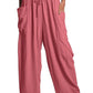 Full Size Pocketed Drawstring Wide Leg Pants