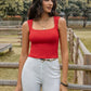 Square Neck Cropped Tank