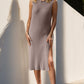 Split Round Neck Sleeveless Dress