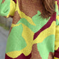 Contrast Round Neck Long Sleeve Sweater
