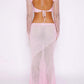 Tied Long Sleeve Top and Skirt Cover Up Set